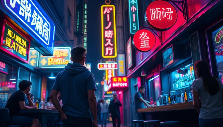 霓虹下的错位